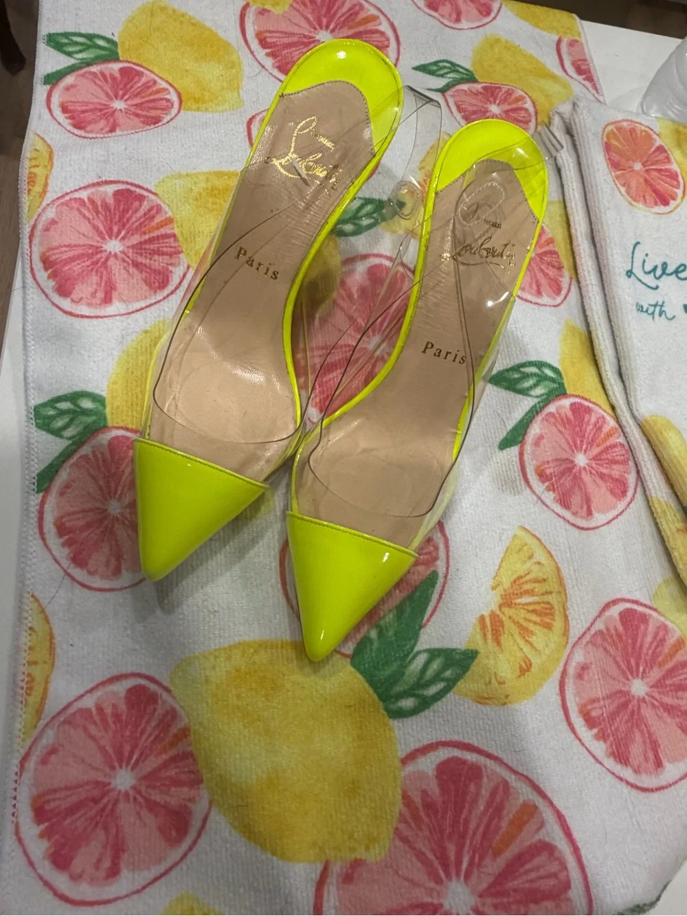 Christian Louboutin striking neon
